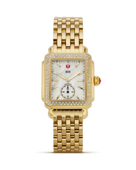 ladies michele watch replicas|michele gold watch with diamonds.